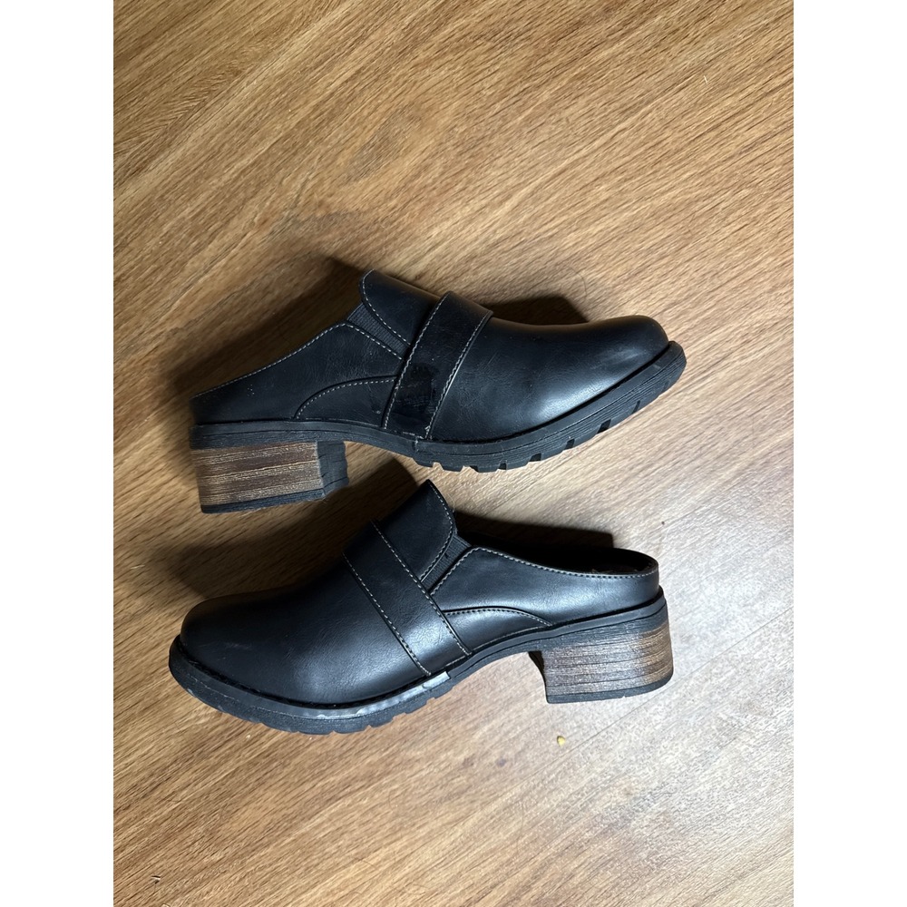 Eastland Erin Womens Black Leather Buckle Slip On Mules Clogs Size 8.5M - Picture 5 of 7